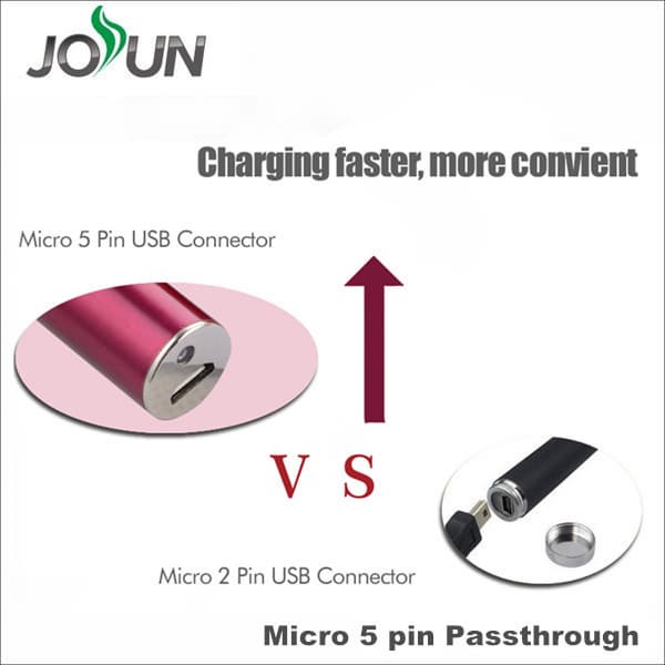 Korea hot sale micro 5pin Passthrough battery